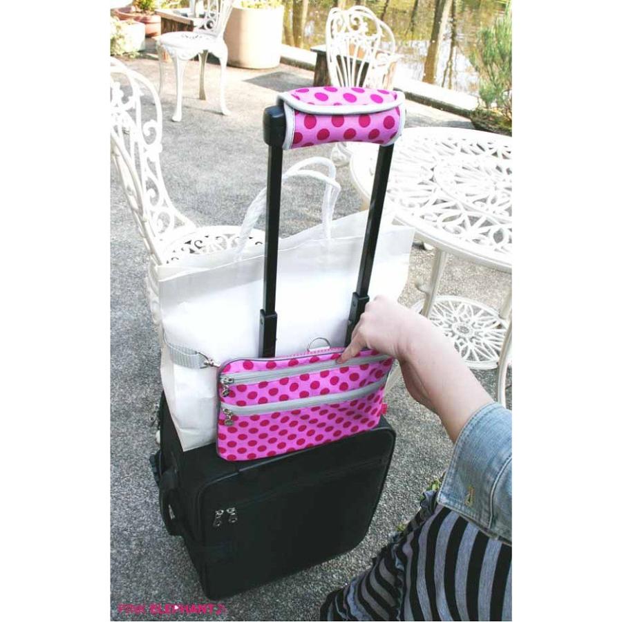 キャリーバック専用ポーチ キャリーの荷物を固定するベルト付ポーチ