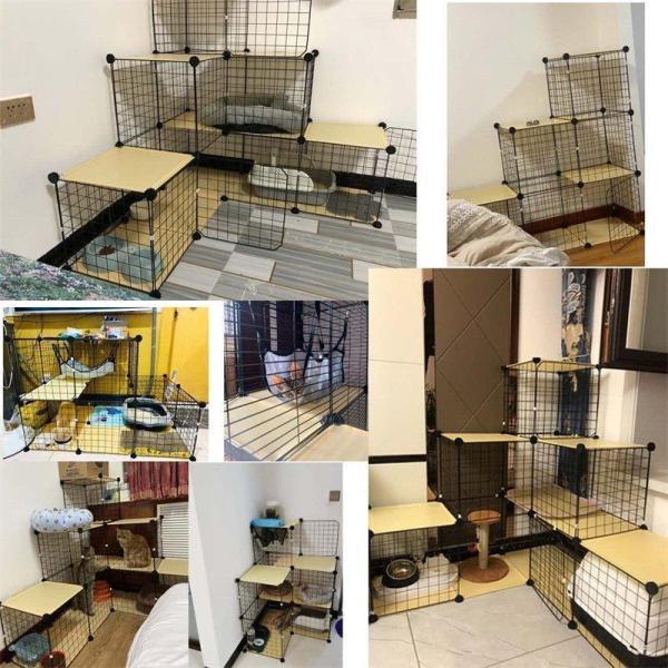 【最終】 猫ケージ 大型 折りたたみ キャットケージ ワイド扉 多頭飼い 脱走防止 3段 組み替え自由 おしゃれ 猫 ケージ ペットケージ 保護 (Color : グリッド) 【J1824206479】(10515円)