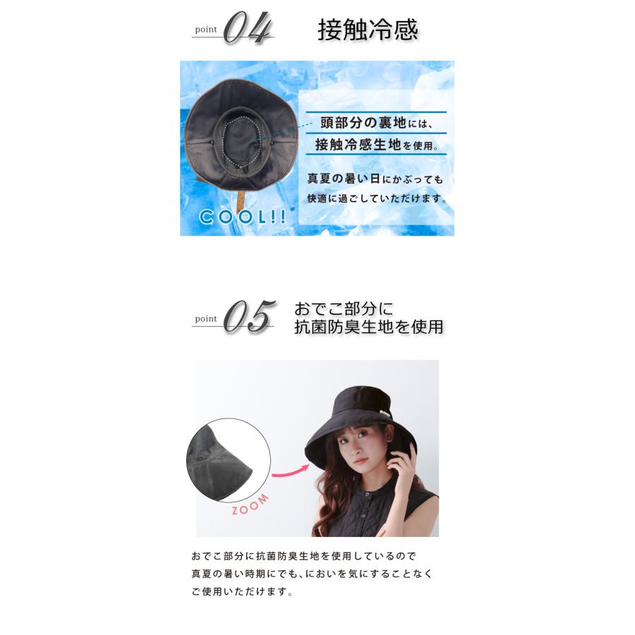 帽子 レディース uv 春 夏 ハット サイズ調整 リボン 折りたたみ 