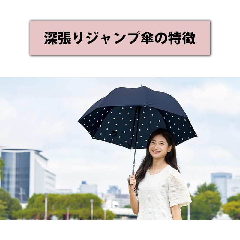 pink trick 晴雨兼用傘 インハート インドット 逆さ折り傘 深 pink trick 晴雨兼用傘 インハート インドット 逆さ折り傘 深