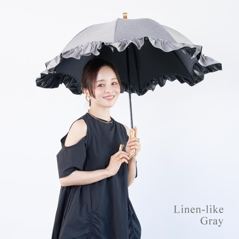 pink trick 【田中亜希子さん コラボ】日傘 完全遮光 ビッグフリル