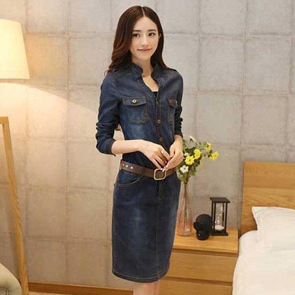 激安通販新作 無地 ワンピース 春夏 ワンピ シャツワンピース デニムワンピ 切り替え 切替 通勤 オフィス Ol きれいめ レディース Cisama Sc Gov Br