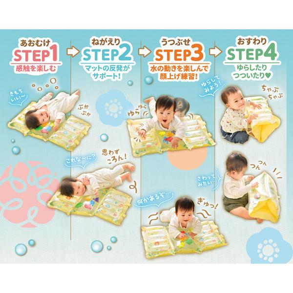 ベビージム 知育玩具 赤ちゃん 子供 水と空気の4STEP 知育マット ピープル 0歳 おもちゃ 室内遊具 知育 出産 誕生日 プレゼント お祝い ギフト マット 水 空気｜pinkybabys｜02