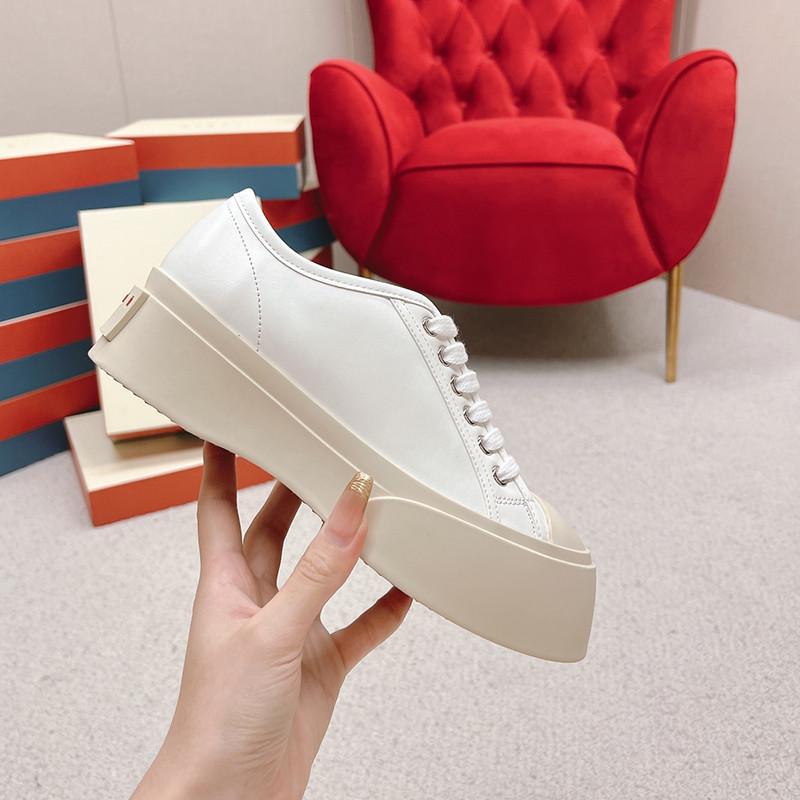MARNI(マルニ) ホワイト ナッパレザー PABLO レースアップ スニーカー