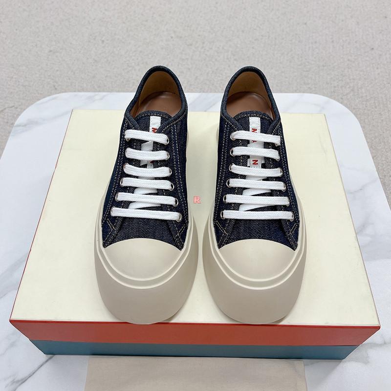 MARNI(マルニ) ブルー デニム製 PABLO レースアップ スニーカー