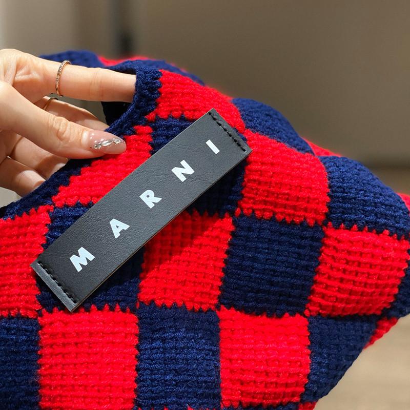MARNI(マルニ) ブルー&レッド テックウール製 MARNI MARKET DIAMOND