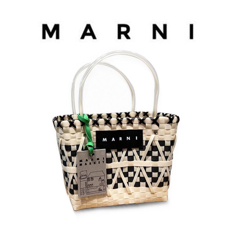 完売品】アイボリー MARNI MARKET STENCIL BAG