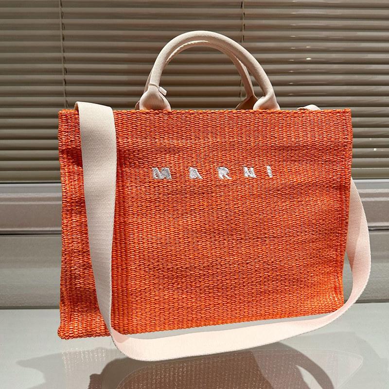 MARNI(マルニ) かごバッグ SMALL TOTE レディース ロゴ刺繍 ロゴ MARNI(マルニ) かごバッグ SMALL TOTE レディース ロゴ刺繍 ロゴ