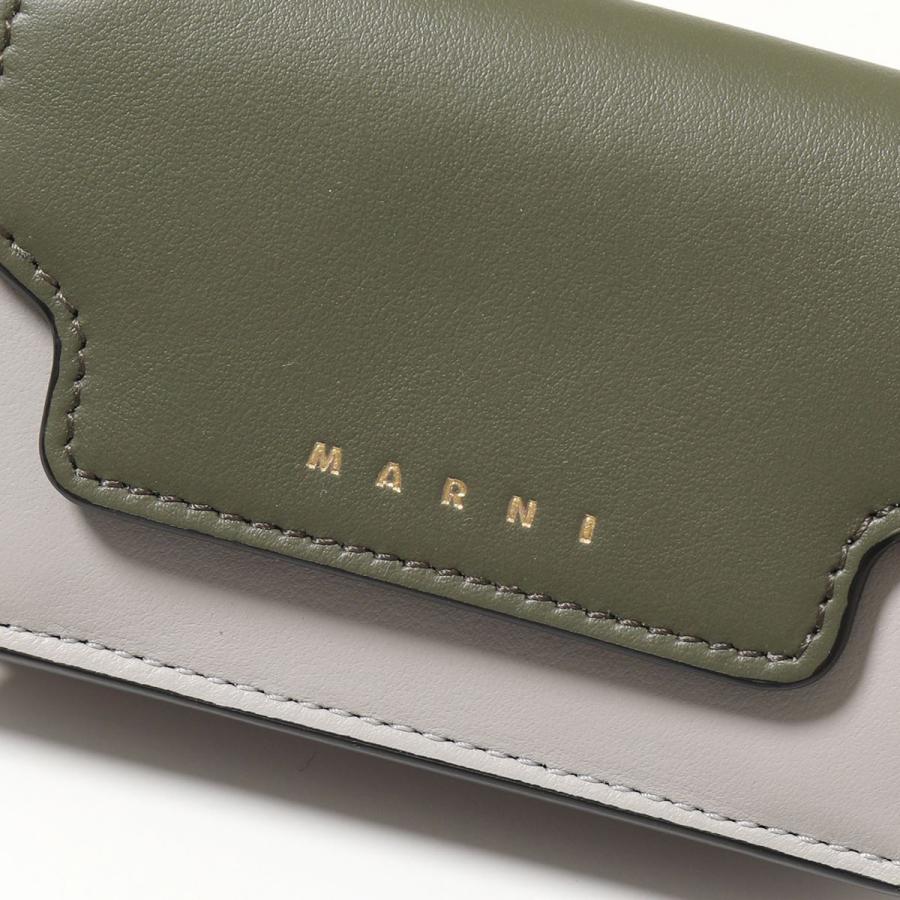 MARNI マルニ サフィアーノ カーフスキン トリフォールド