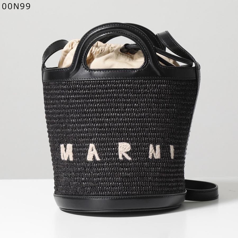 MARNI バケツ型ショルダーバッグ 黒 グレー