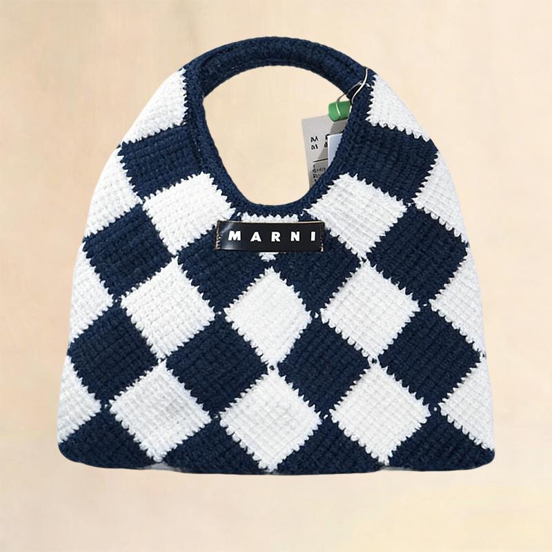 MARNI（マルニ） ホワイト マルニマーケット テックウール ミニバッグ