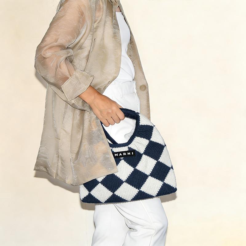 MARNI（マルニ） ホワイト マルニマーケット テックウール ミニバッグ