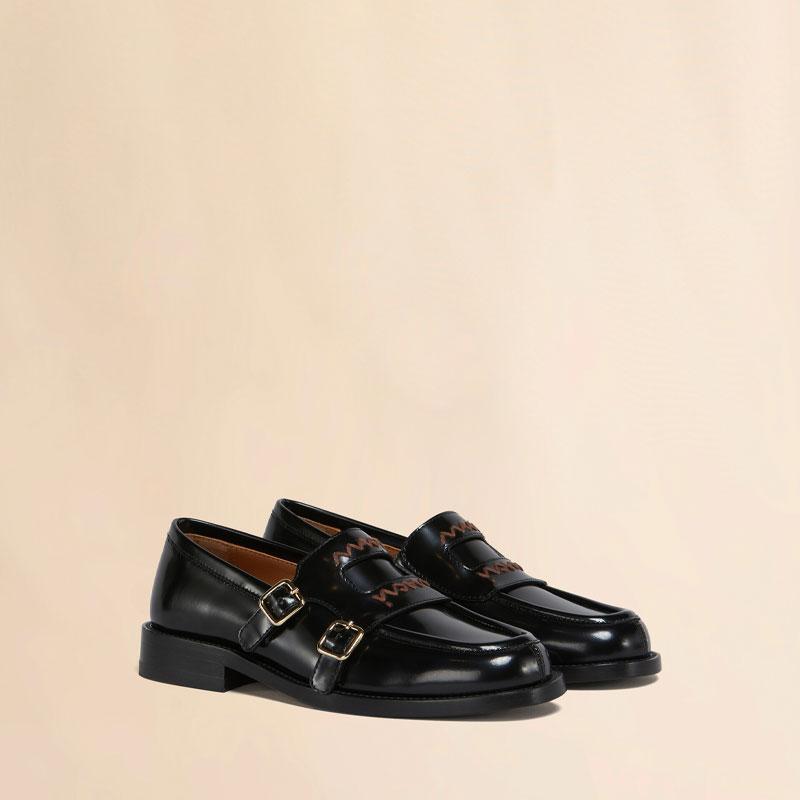 MARNI（マルニ） ブラック レザー製 Bambi 3.0 ローファー ダブル