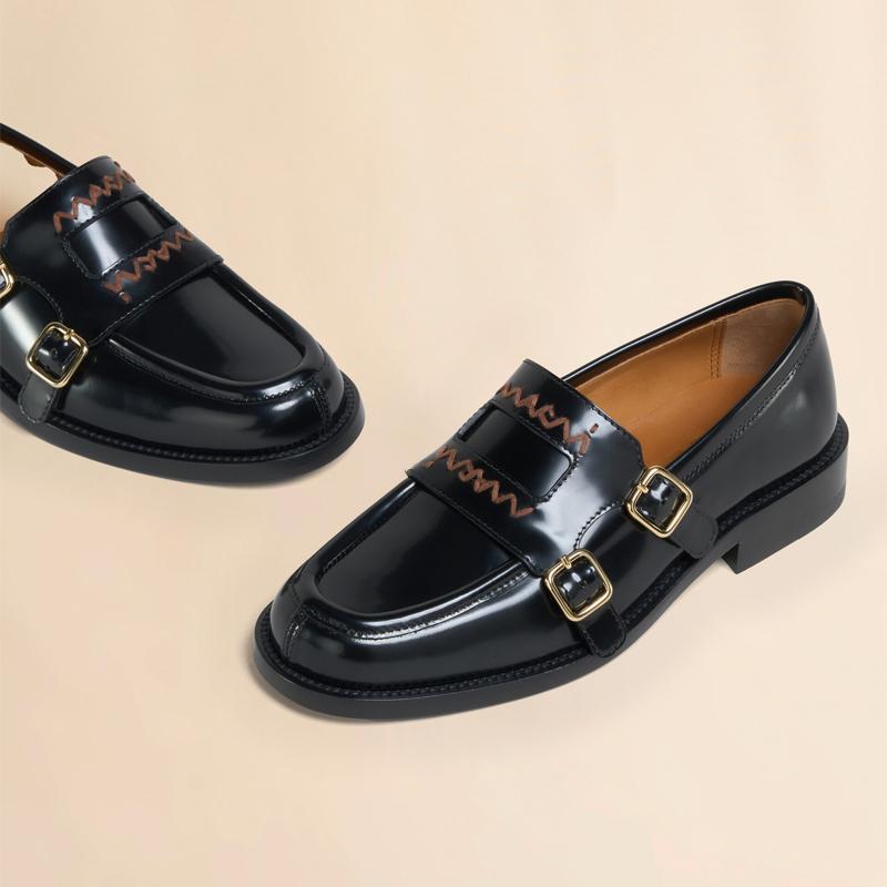 MARNI（マルニ） ブラック レザー製 Bambi 3.0 ローファー ダブル