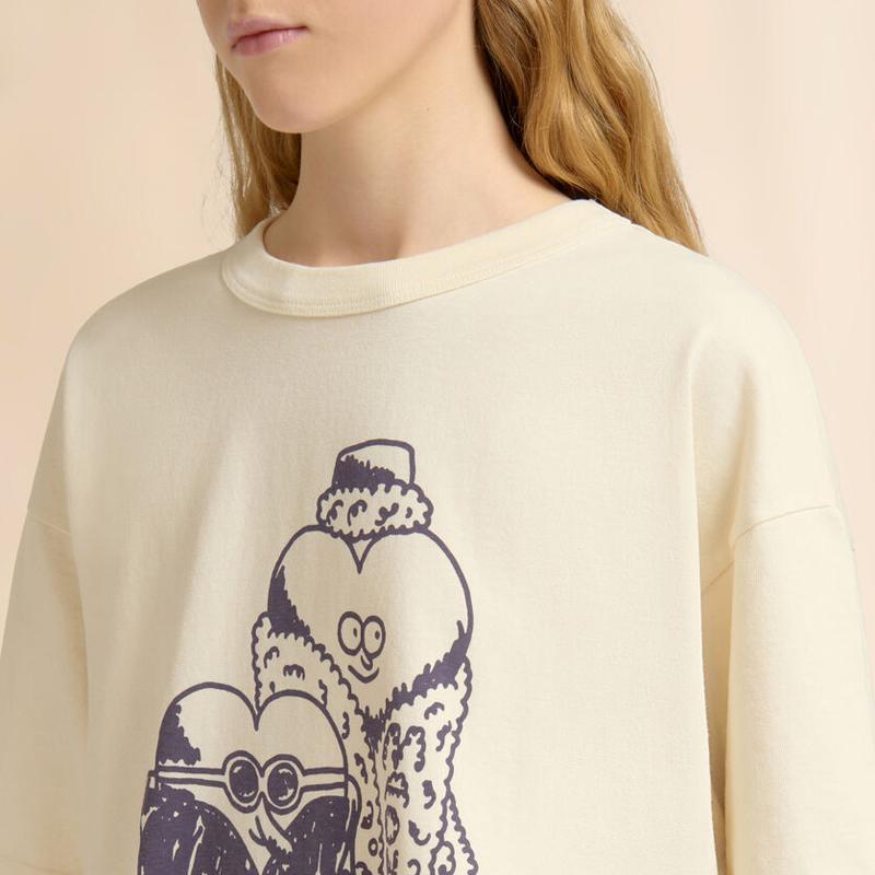 MARNI（マルニ） + Madhappy クリーム コットン Tシャツ ハートガイ