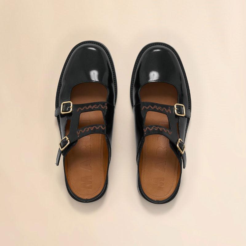 MARNI（マルニ） ブラック レザー製 Bambi 3.0 ローファー ダブル