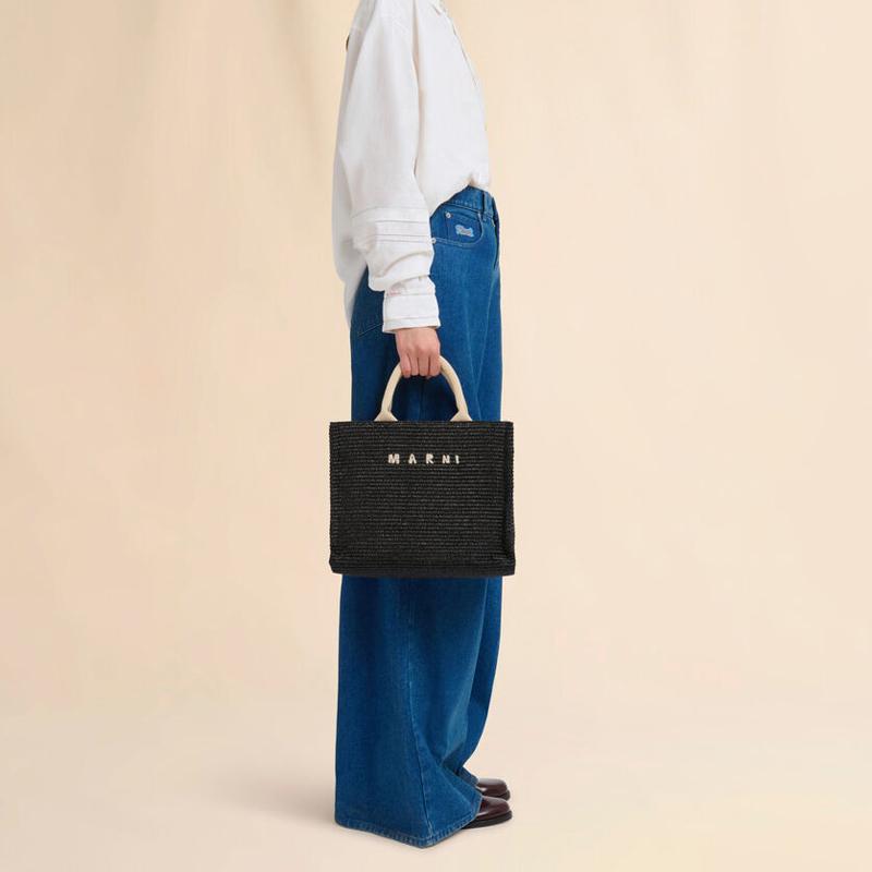 MARNI トートバッグ　炭×黒　タグ&袋付き　ほぼ未使用　値下げ応相談 18442401138-12.jpg