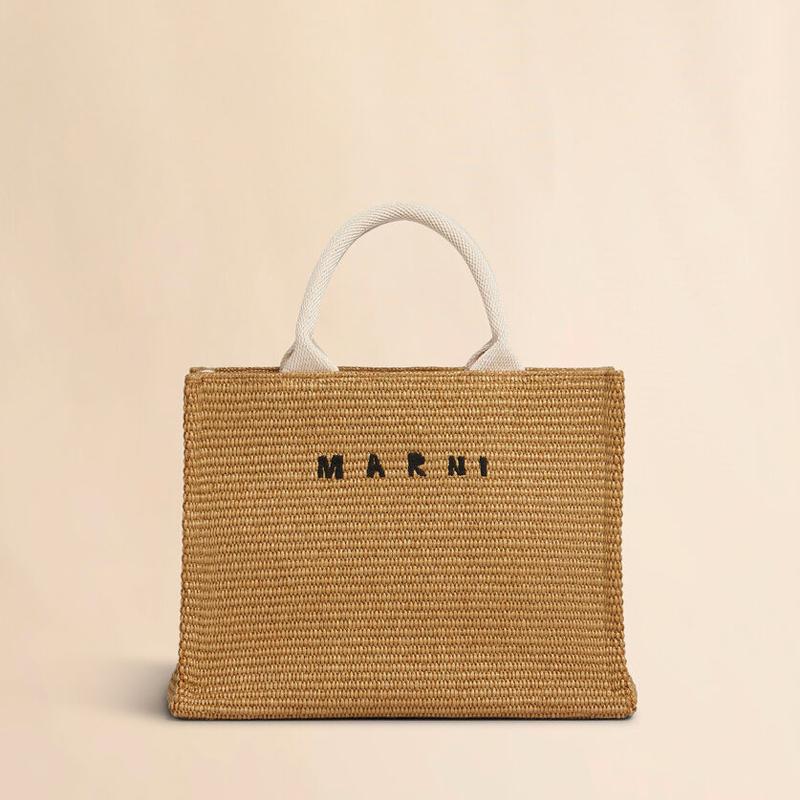 MARNI（マルニ） ブラウン ナチュラル トートバッグスモール