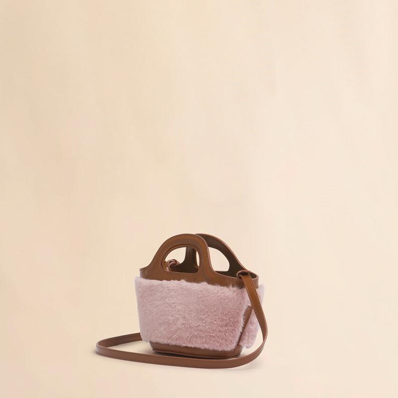 MARNI（マルニ） ピンク Tropicalia マイクロバッグ フェイクファー