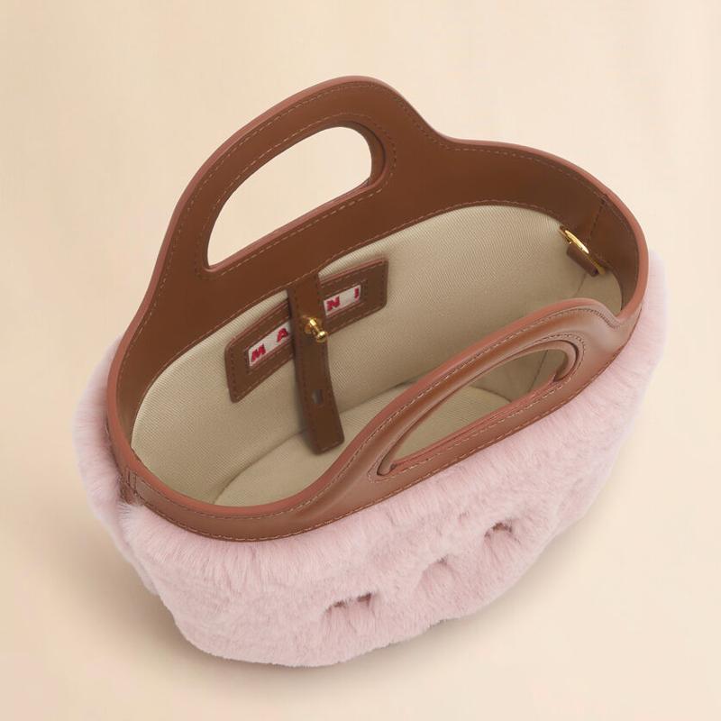 MARNI（マルニ） ピンク Tropicalia マイクロバッグ フェイクファー