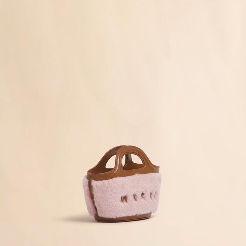 MARNI（マルニ） ピンク Tropicalia マイクロバッグ フェイクファー