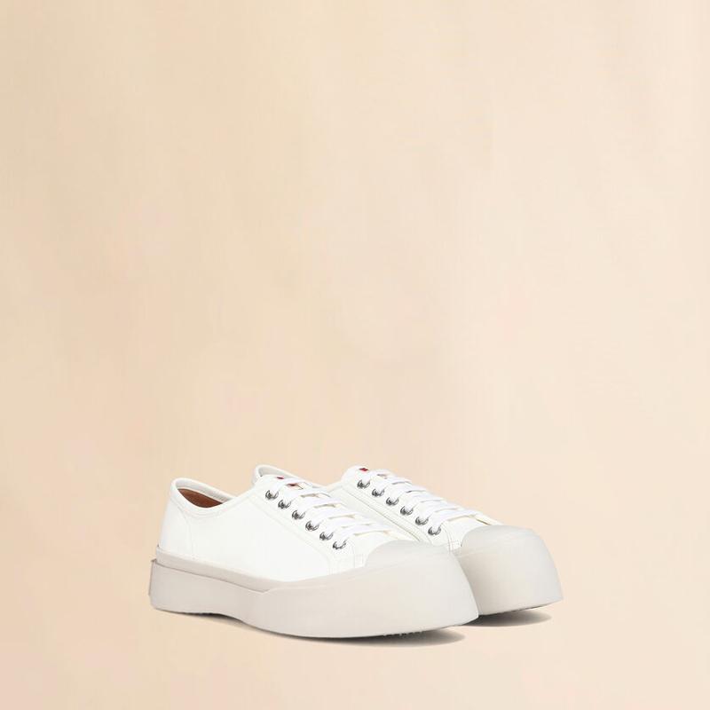 MARNI（マルニ） ホワイト ナッパレザー PABLOレースアップスニーカー