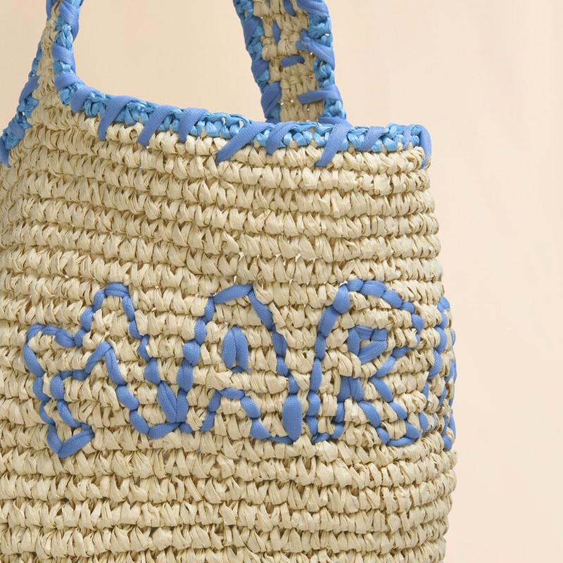 MARNI（マルニ） ナチュラルラフィア ブルー Nassa スモールホーボー