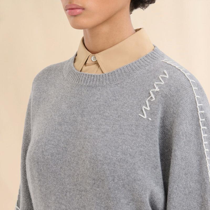 MARNI（マルニ） グレー ニット セーター ウール カシミア製 クルー