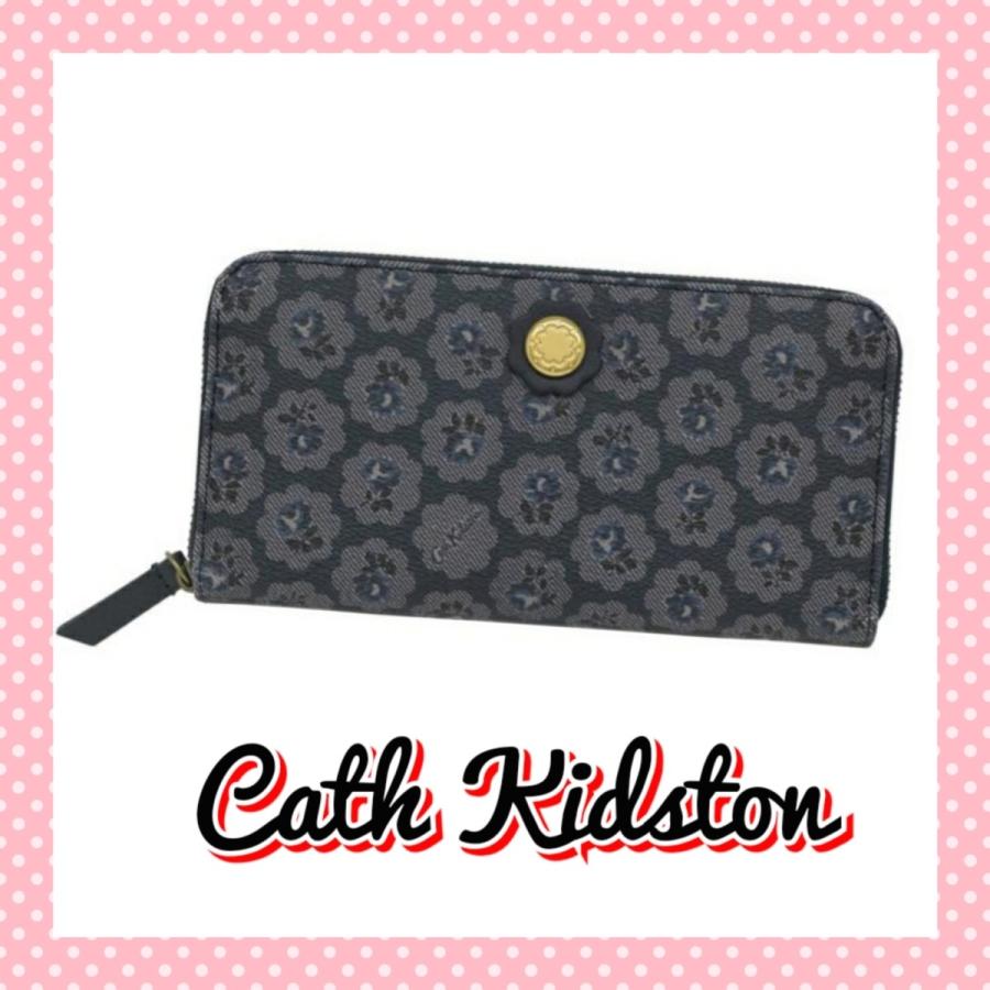 人気満点 Cath Kidston キャスキッドソン フレスト二ア 花柄 長財布 紺 レディース 工場直送 Www Skylanceronline Com