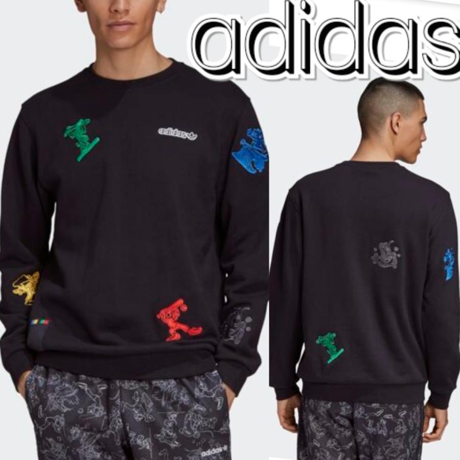 Adidas アディダス ディズニーコラボ グーフィー トレーナー 黒 メンズ D1599 Pinnaヤフーショップ 通販 Yahoo ショッピング
