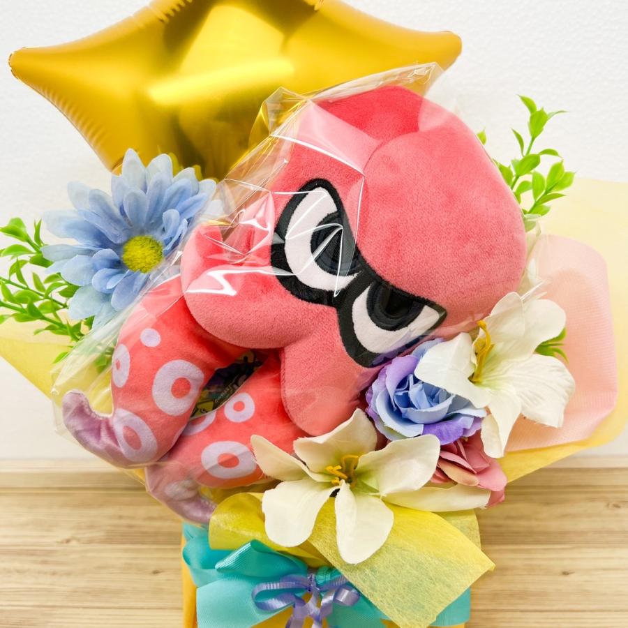 スプラトゥーン　タコ　ぬいぐるみ　ブーケ　誕生日　発表会　記念日　お祝い　ゲーマー　プレゼント　開店　祝い　出産祝い　結婚祝い　ゲーマー｜pino04｜07