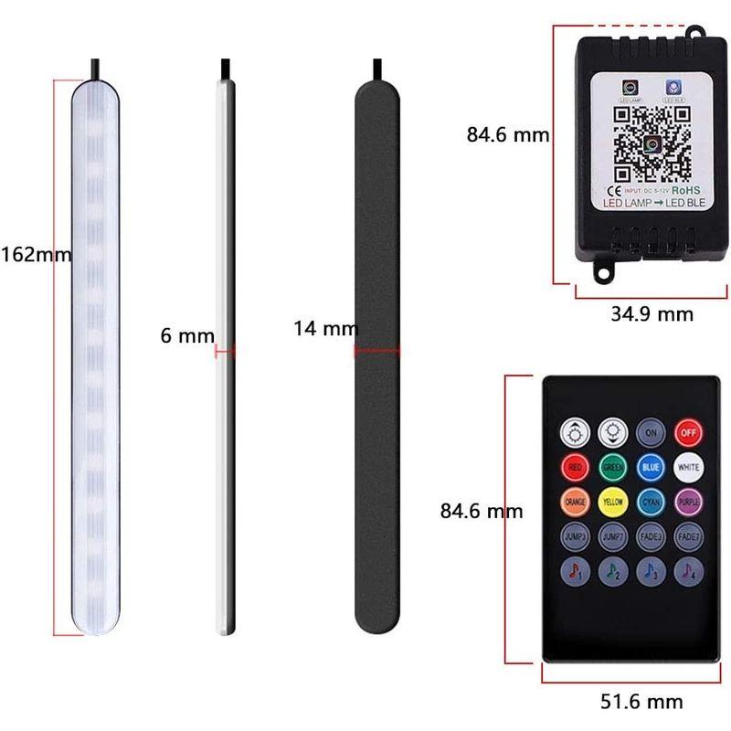 セール特別価格LEDGLE ledテープライト 車用 雰囲気ライト 10W 48LED USB式 APPコントロールリモコン 音に反応 RGB 車内装飾 キャブレター、吸気系 KaTur 2個白850LM 1156 P21W BA15S 4014 45SMDデコーダーランプCanbusバルブ逆光ランプ抵抗器付きLE