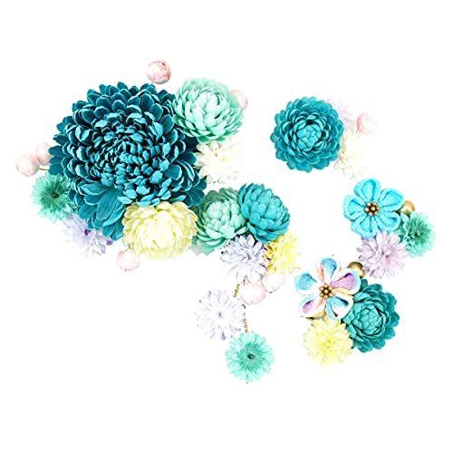 品数豊富 髪飾り 5点セット Kk 004 日本製 ブルー 菊 造花 花飾り 花かんざし ヘアアクセサリー 和装ヘア かんざし 髪飾り Www Oroagri Eu