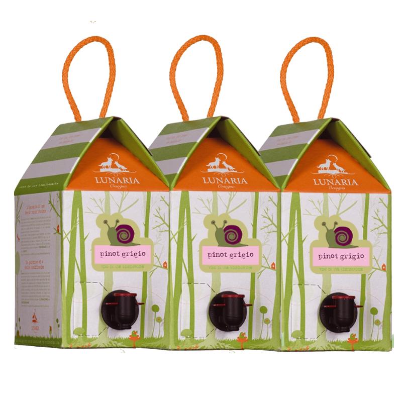 【ルナーリア 】ピノグリージョ（オレンジ） BOXワイン3000ml 3点セット 送料無料】ルナーリア ピノグリージョ BOXワイン 3000ml 3点