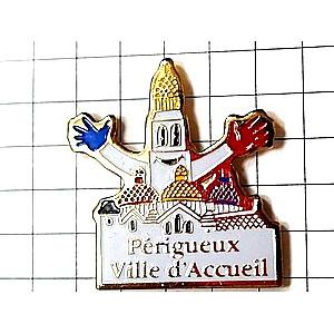 ピンバッジ・ウエルカムな町◇フランス限定ピンズ◇レアなヴィンテージ