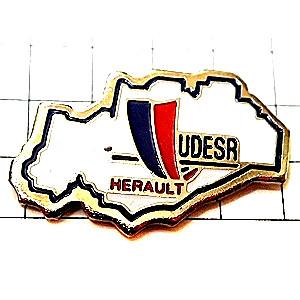 ピンバッジ・エロー県の地図型◇フランス限定ピンズ◇レアな