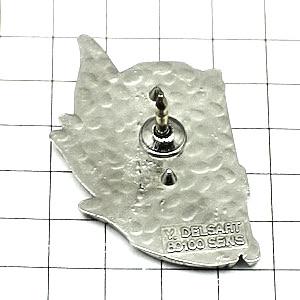 ピンバッジ・消防士と炎18番ヘルメット銀色シルバー◇フランス限定