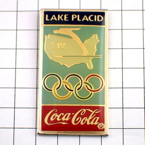ピンバッジ・レイクプラシッド五輪スキージャンプ選手コカコーラ COCA 