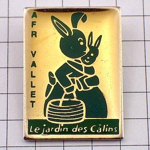 ピンバッジ・うさぎウサギのお母さん◇フランス限定ピンズ◇レアな