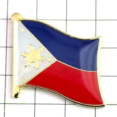 素晴らしい ピンバッジ フィリピン 国旗デラックス薄型キャッチ付き 太陽 ピンズ Philippines Flag ピンバッチ タイタック