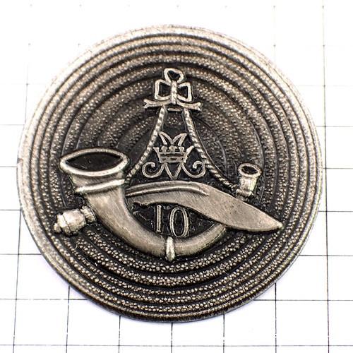 ピンバッジ・ビューグル軍隊の剣とラッパ楽器フランス軍◇フランス限定  