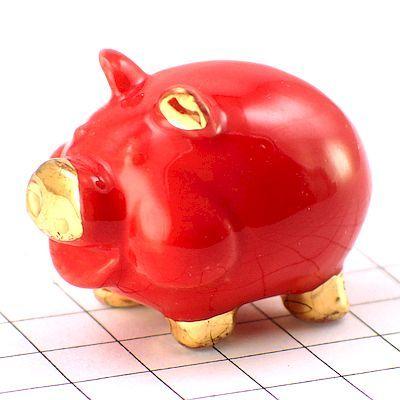 フェーブ・金色耳の赤ブタ豚◇フランス限定フェーヴ フェーブ・金色耳の赤ブタ豚◇フランス限定フェーヴ