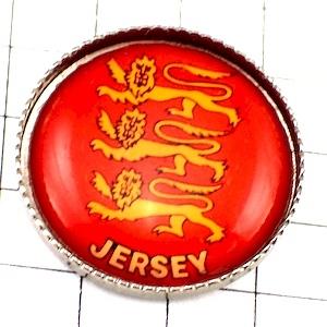 ピンバッジ・ジャージー州ライオンの紋章◇フランス限定ピンズ◇レアな