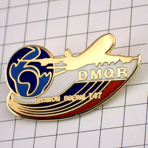 ピンバッジ・地球ボーイング747/エールフランス航空 AIR-FRANCE BOEING