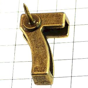 ピンバッジ◇数字「7」アンティーク真鍮色 ブロンズ色 ピンバッチ