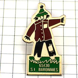 ピンバッジ・カカシ農場ヨーロッパ案山子 BARONNIES◇フランス限定