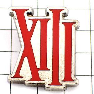 ピンバッジ・XIII赤い文字13番ダルゴー漫画出版社◇フランス限定