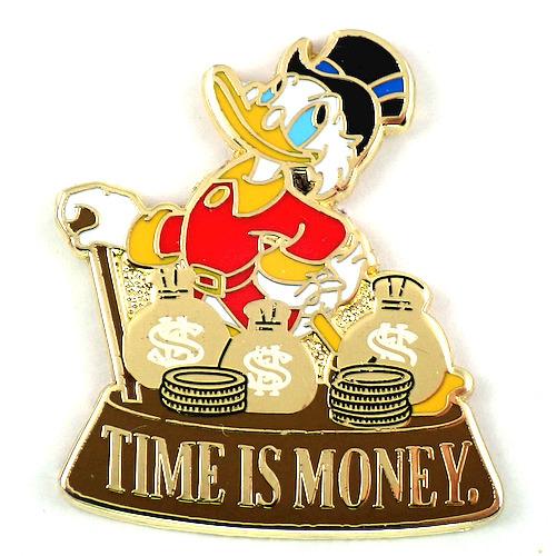 ピンバッジ・スクルージおじさんスクルージマクダック時は金なり ピンバッジ・スクルージおじさんスクルージマクダック時は金なり