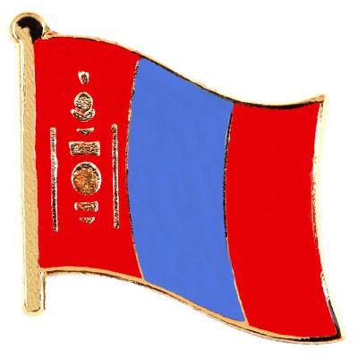 ピンバッジ◆モンゴル 国旗デラックス薄型キャッチ付き ソヨンボ文字 ピンズ MONGOLIA FLAG ピンバッチ タイタック｜pinsmarche