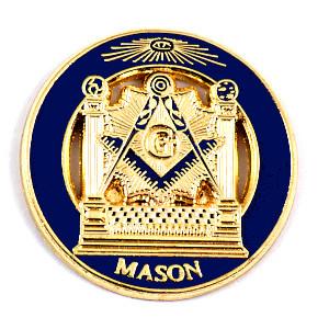 ピンバッジ・秘密結社フリーメイソン神G神殿コンパス目◇フランス限定